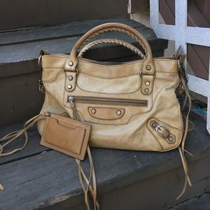 100% balenciaga distress motorcycle bag